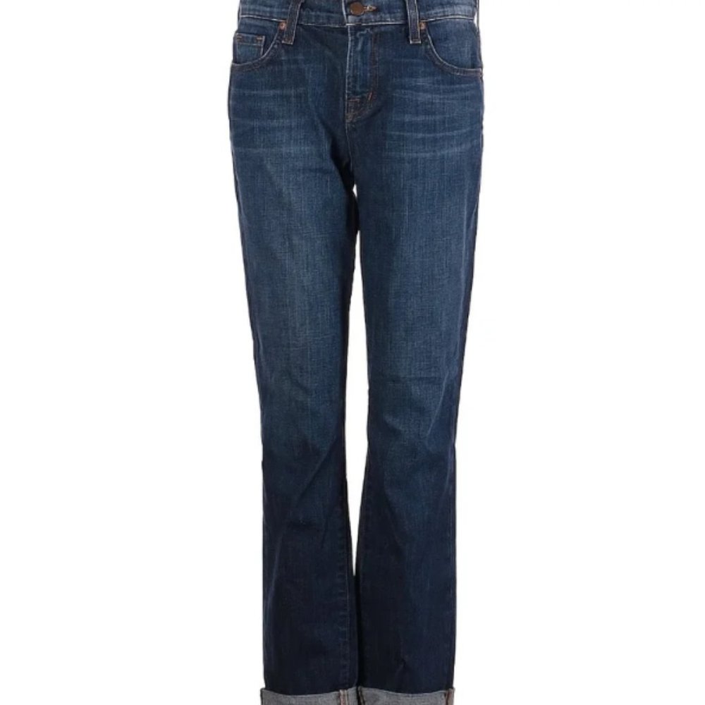 j brand Sz 26 Women's boyfriend vintage style aiden ringer cuffed jeans